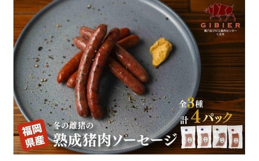 猪肉ソーセージセット（3種　計4パック） 573957 - 福岡県八女市