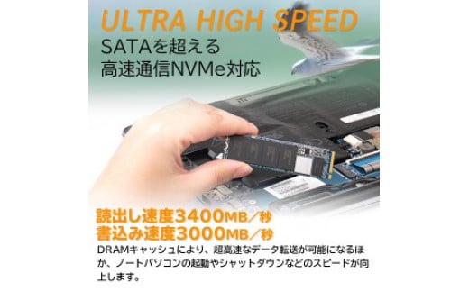 【076-01】ロジテック DRAM搭載 内蔵SSD M.2 NVMe対応 1024GB データ移行ソフト付【LMD-MPDB1024】