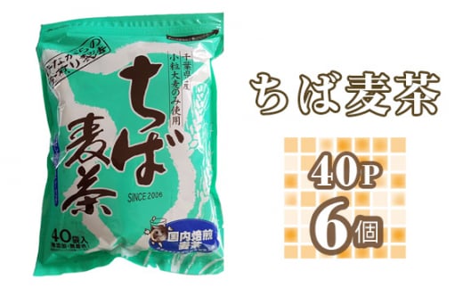 No.250 ちば麦茶40ティーパック入り6個 ／ むぎ茶 ムギ茶 大麦 焙煎 千葉県 特産品