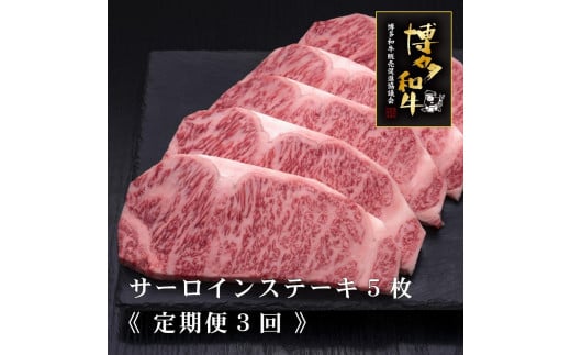 (全3回定期便)【A5～4等級】博多和牛サーロインステーキ 200g×5枚 985160 - 福岡県大川市