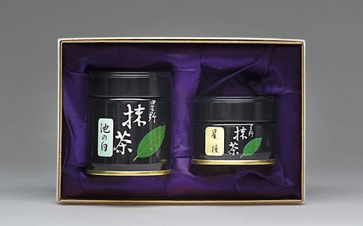 星野抹茶 星授（濃い茶用）・池の白（薄茶用） セット 504008 - 福岡県