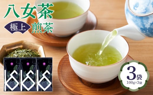 八女茶　極上煎茶100g×3袋 505510 - 福岡県八女市