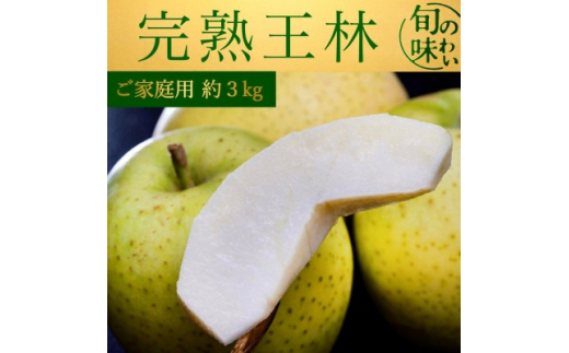 王林  約3kg ご家庭用 青森りんご【1285118】