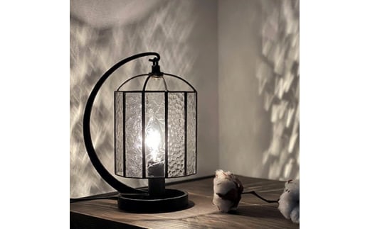 Nijiiro Lamp のステンドグラスのテーブルランプ ストライプ【1425974】 989238 - 愛知県瀬戸市