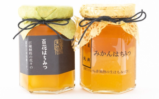P672-02 上村養蜂場 国産100%純粋はちみつ２本セット - 福岡県