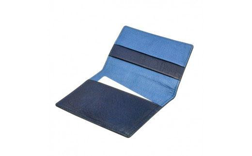 本革　藍染め　10°(じゅうど）カードケース|