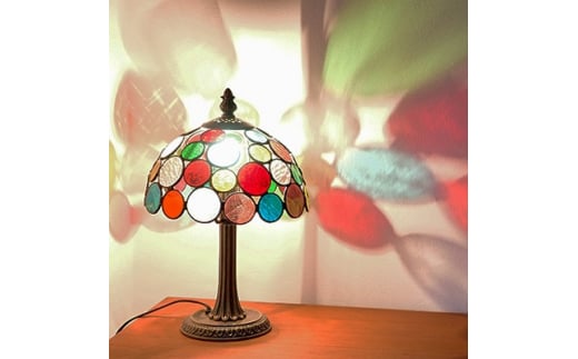 Nijiiro Lamp のステンドグラスのテーブルランプ ニジイロボウル カラフル【1426371】 994012 - 愛知県瀬戸市