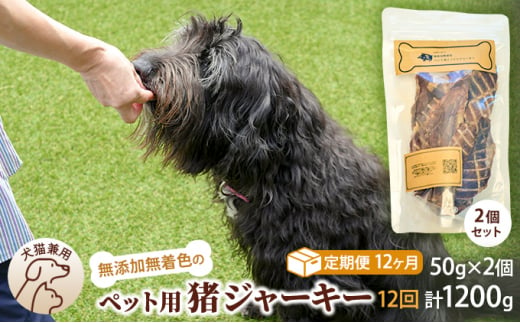 （１２回定期便）千葉県で獲れた猪ペット用ジャーキー(2個セット）１００g [№5346-0353] 1276890 - 千葉県千葉市