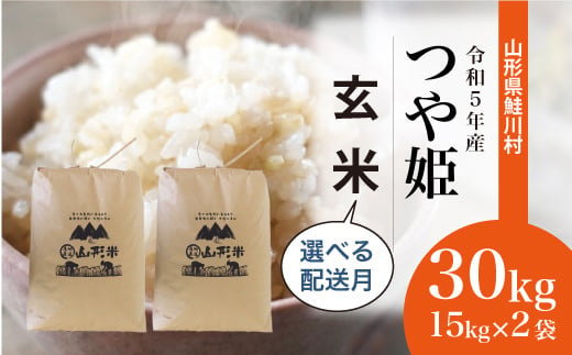 令和5年産 特別栽培米 つや姫 【玄米】 定期便 30kg（10kg×1カ月ごと3