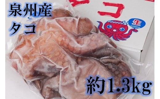 大阪産 泉タコ （生たこ）  計1.3kg 650g（1～3杯）×2袋 魚介類 海鮮 タコ 冷凍