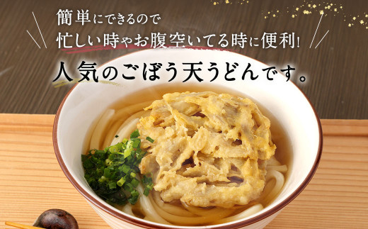 【3回定期便】カトキチ 具付き！ごぼう天うどん 12食 (260g×12袋)