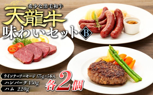 天龍牛味わいセットB ハンバーグ フランク ソーセージ 天龍牛 黒毛和牛 長野県産 信州産 お肉 国産 希少 お酒のつまみ[№5675-1187]