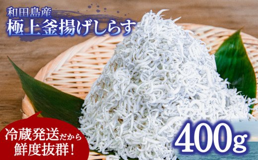 釜揚げ しらす 400g 国産 徳島県産 和田島産 とれたて 新鮮 産地直送 冷蔵 発送 小分け 200g 2袋 セット 和田島しらす ちりめん  魚介類 魚 小魚 お取り寄せ グルメ 人気 おすすめ|朝日丸水産