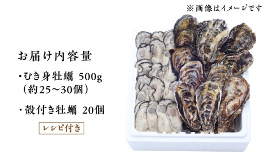 生牡蠣】甘み際立つプリプリ牡蠣！むき身 500g 殻付き 20個＜有限会社