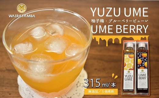 丹波・梅と柚子のピューレ「YUZU UME」と、梅とベリーのピューレ「UME BERRY」のセットです。