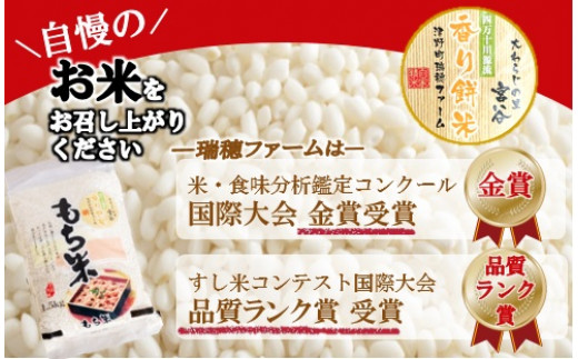 大わらじの里 宮谷 香り餅米＜1.5kg×3＞【1042335】 - 高知県津野町