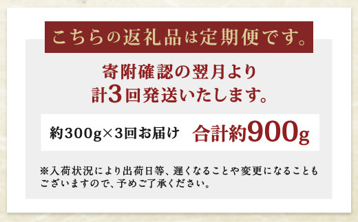 【3ヶ月定期便】長崎県産 本マグロ赤身 300g 2人前～3人前