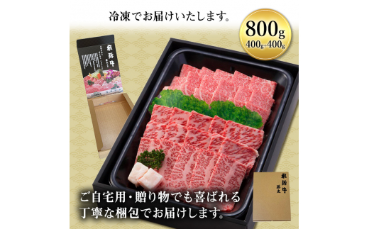 飛騨牛　肉厚ロースと霜降りカルビ詰め合わせ 合計800g [№5215-0007]|株式会社藤太