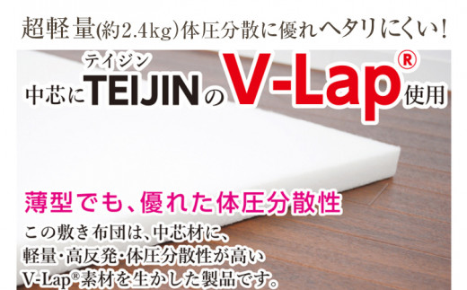 洗える！オールシーズン軽量体圧分散v-lap®敷き布団 - 福岡県田川市