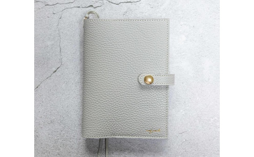 maf pinto (マフ ピント) 手帳カバー B6サイズ ライトグレー ADRIA LINE レザー 本革 日本製