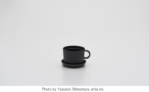 [有田焼]2016/ BIG-GAME Coffee Cup L & Saucer(Black Matt)2客セット