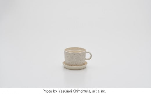 [有田焼]2016/ BIG-GAME Coffee Cup L & Saucer(White Sprinkle)2客セット