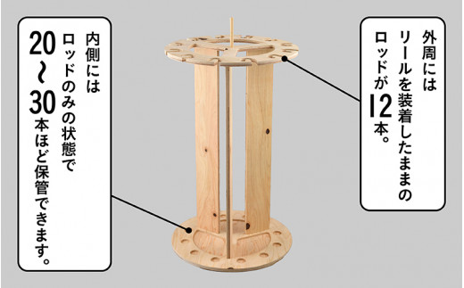 マルチロッドストレージ（釣竿スタンド） [E-02501] - 滋賀県多賀町