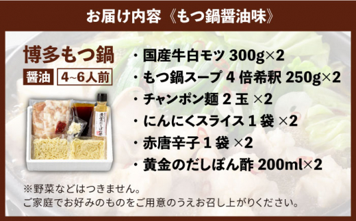 厳選国産牛博多もつ鍋&博多水炊きパーティーセット《築上町》【博多の