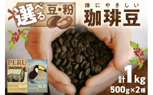 [栽培期間中農薬不使用]自家焙煎コーヒー豆 飲み比べセット(500g×2種)[豆の挽き方:中挽き]約100杯分 八月の犬 珈琲豆 ドリップ