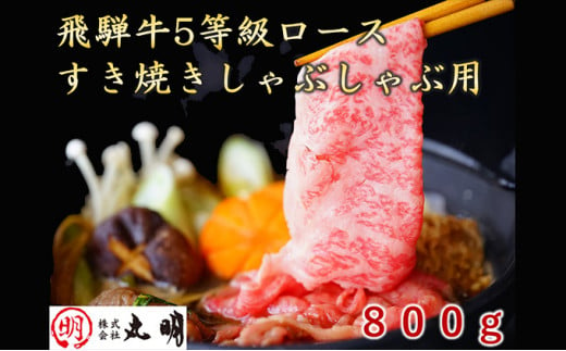 飛騨牛５等級　ロースすき焼きしゃぶしゃぶ用　800g [№5215-0033]