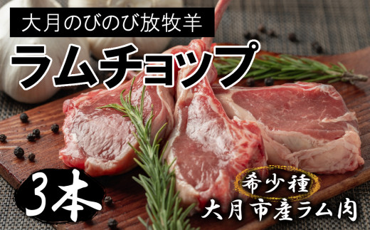 【希少】大月のびのび放牧羊【骨付きラムチョップ3本】200g以上 1046530 - 山梨県大月市