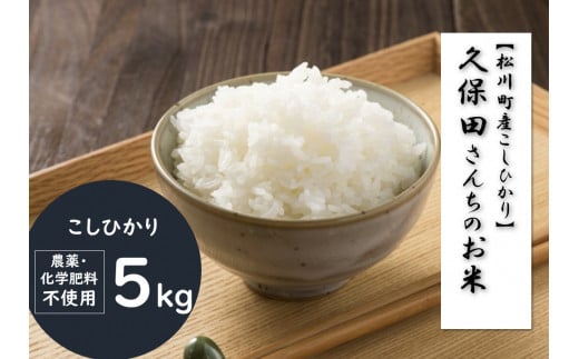 24B 農薬・化学肥料不使用!久保田さんちのお米(コシヒカリ) 5kg