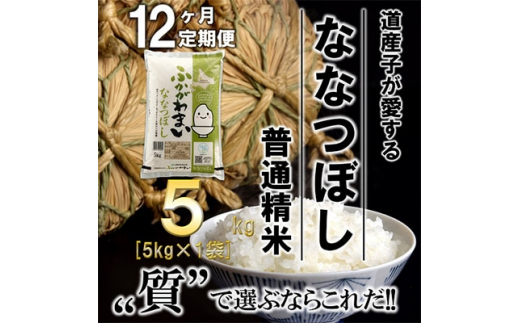 定期便12回】北海道産ななつぼし 5kg - 北海道千歳市｜ふるさと