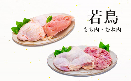 佐賀県唐津市産若鳥もも肉(2kg×1袋)・むね肉(2kg×1袋)の合計4kgセット