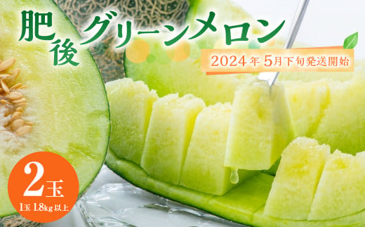 【2024年5月下旬発送開始】熊本県産 肥後グリーンメロン 2玉 果物 フルーツ メロン