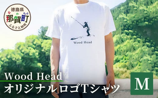 Wood HeadオリジナルロゴTシャツ Mサイズ WH-10-2 徳島 那賀 白Tシャツ Tシャツ 半袖シャツ 半袖 ロゴ おしゃれ おみやげ お洒落   246391 - 徳島県那賀町