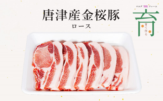 唐津産金桜豚ロース6枚入り640g×2パック（合計1280g)