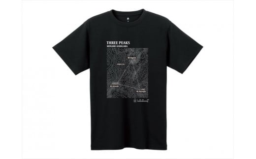 モンベルTシャツ 南足柄市オリジナルデザイン（等高線）＜ブラック/L＞【 神奈川県 南足柄市 】