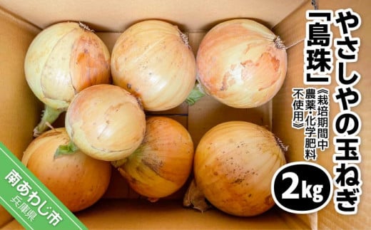 やさしやの玉ねぎ「島珠」 2kg(栽培期間中農薬・化学肥料不使用)
