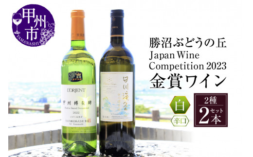 JapanWine Competition2023 金賞白ワイン2本セット　C4-601 1030096 - 山梨県甲州市