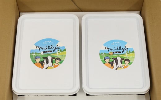 松本アイス工房 ミリーズファミリーパック ミルクと抹茶(1000ml×2種)