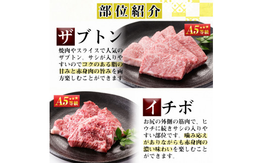 No.1012 ＜A5等級＞鹿児島県産黒毛和牛・希少部位焼肉6種(合計600g