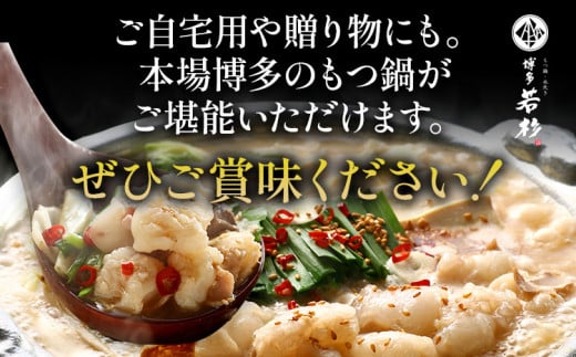 博多若杉 牛もつ鍋 4～5人前 (醤油味) モツ鍋 国産 冷凍