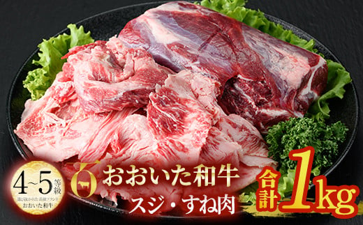 おおいた和牛 スジ肉 すね肉 (合計1㎏)  【DP53】【 (株)まるひで】 529706 - 大分県佐伯市