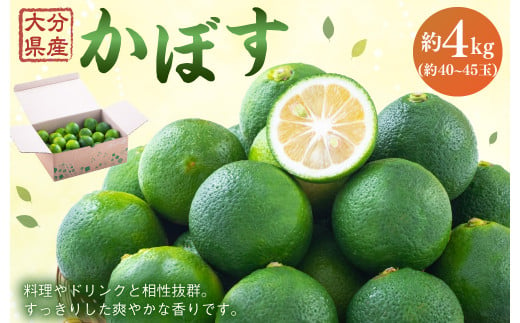 大分県産 かぼす 約4kg 約40～45玉 【2024年10月下旬まで発送予定】