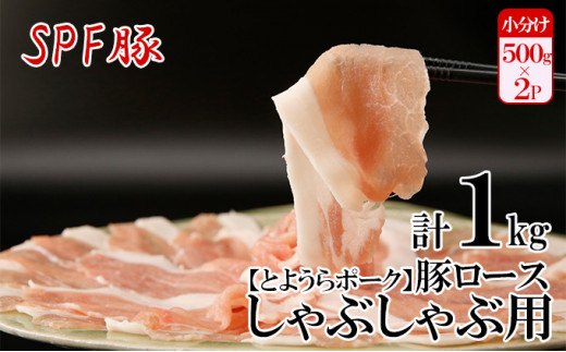 豚肉 しゃぶしゃぶ とようらポーク 1kg ロース 豚しゃぶ 北海道 豊浦産 SPF豚