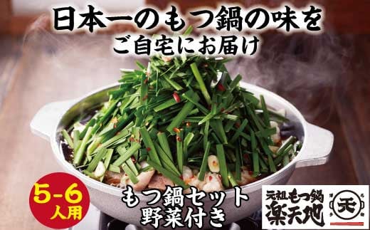 《冷凍野菜付き》元祖もつ鍋セット【大】5～6人用
