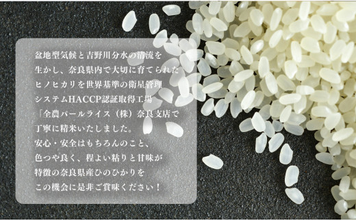 N10 【定期便】新米 奈良県産 ひのひかり 精米 10kg × 12回 合計 120kg (12回お届け)