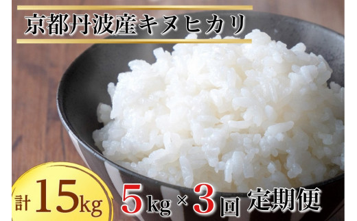 [定期便]令和6年産 米 5kg 3ヶ月 京都丹波産 キヌヒカリ 白米[JA京都 たわわ朝霧] 3回定期便 5kg×3回 計15kg 毎月発送に合わせて精米※2025年4月頃より順次発送