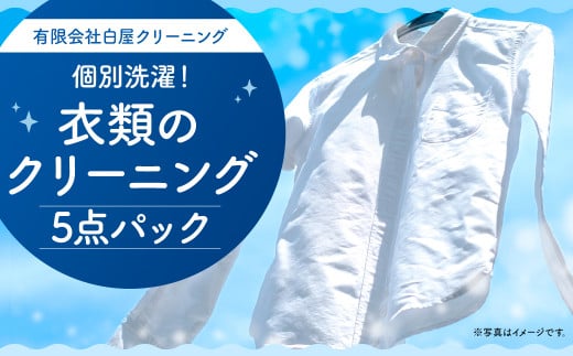 個別洗濯！衣類の クリーニング 5点 パック 801035 - 熊本県人吉市
